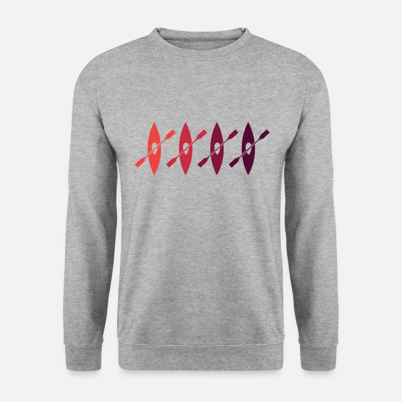 Kajak fahren - Unisex Pullover - Weißgrau meliert