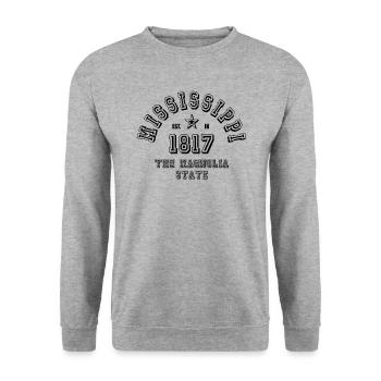 Mississippi USA - Unisex Sweatshirt - salt & pepper - Front - Alina (178cm) & Michal (187cm)