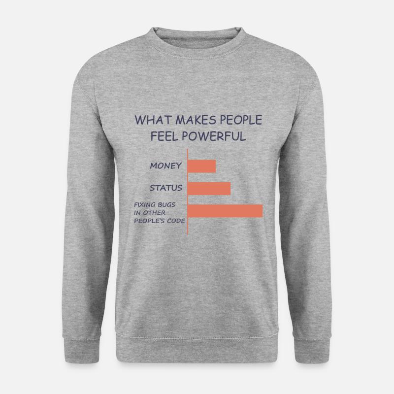 Computerprogrammierer Codierer Software Engineer Geschenk - Unisex Pullover - Weißgrau meliert