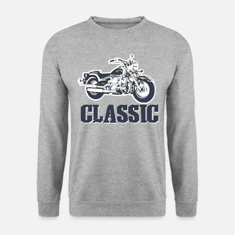 "Classic" motorcycle design - Unisex Sweatshirt - salt & pepper