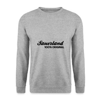 Sauerland! - Unisex Pullover - Weißgrau meliert - Vorne - Alina (178cm) & Michal (187cm)