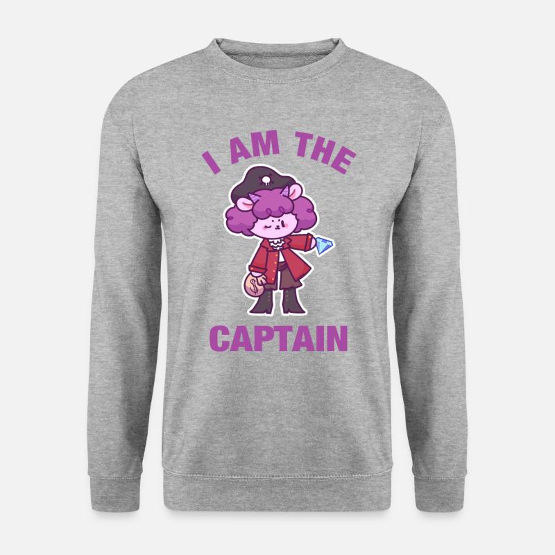 Kapitän Mädchen - Unisex Pullover - Weißgrau meliert