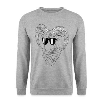 Cool outfit - Unisex Sweatshirt - salt & pepper - Front - Alina (178cm) & Michal (187cm)