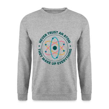Dictons de science physique cadeau drôle - Sweat-shirt Unisexe - gris chiné - Devant - Alina (178cm) & Michal (187cm)