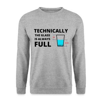 Science Sayings Funny Gift - Unisex Sweatshirt - salt & pepper - Front - Alina (178cm) & Michal (187cm)