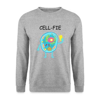 Dictons de science Drôle de blagues professeur Cell-fie cadeau - Sweat-shirt Unisexe - gris chiné - Devant - Alina (178cm) & Michal (187cm)