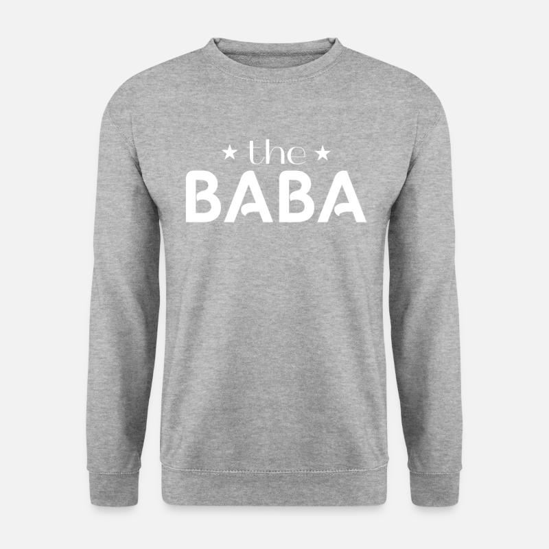 The Baba Vater Türkisch Türke Türken Geschenkidee - Unisex Pullover - Weißgrau meliert