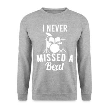 Musiker trommeln Schlagzeug - Unisex Pullover - Weißgrau meliert - Vorne - Alina (178cm) & Michal (187cm)