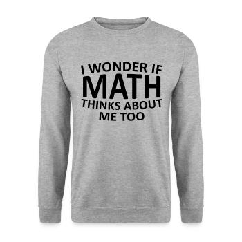Cadeau de mathématicien de professeur de mathématiques mathématiques - Sweat-shirt Unisexe - gris chiné - Devant - Alina (178cm) & Michal (187cm)