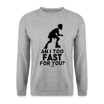 Inline Skates - Unisex Pullover - Weißgrau meliert - Vorne - Alina (178cm) & Michal (187cm)