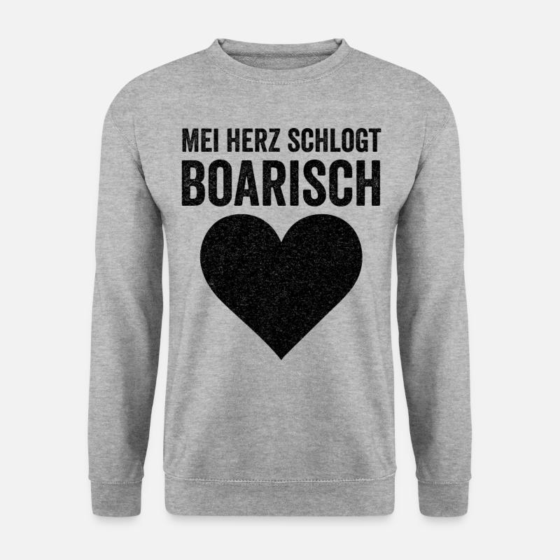 Boarisch Bayern Bayer Bayerisch Bairisch Bayrisch - Unisex Pullover - Weißgrau meliert