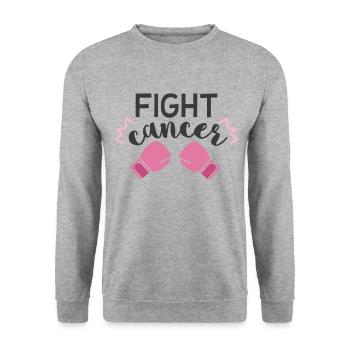 fight cancer - Breast Cancer Awarenes - Unisex Sweatshirt - salt & pepper - Front - Alina (178cm) & Michal (187cm)
