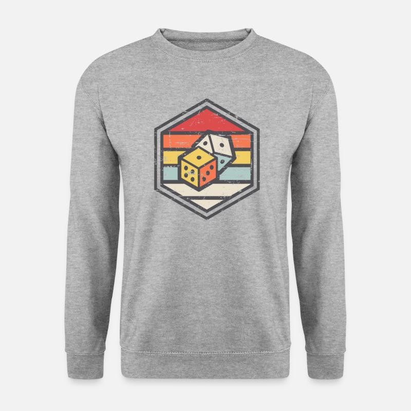 Retro Abzeichen Licht - Unisex Pullover - Weißgrau meliert