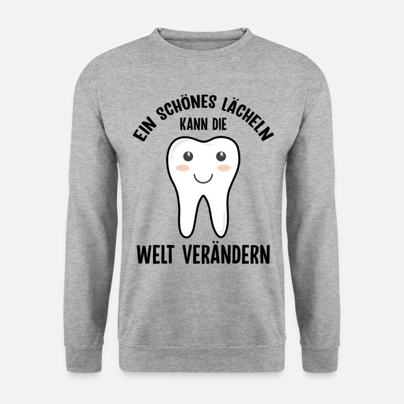 Geschenk Zahnarzt - Unisex Pullover - Weißgrau meliert