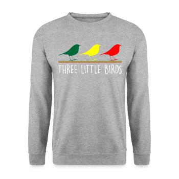 Three Little Birds | Reggae music 420 Rastafarian - Unisex Sweatshirt - salt & pepper - Front - Alina (178cm) & Michal (187cm)