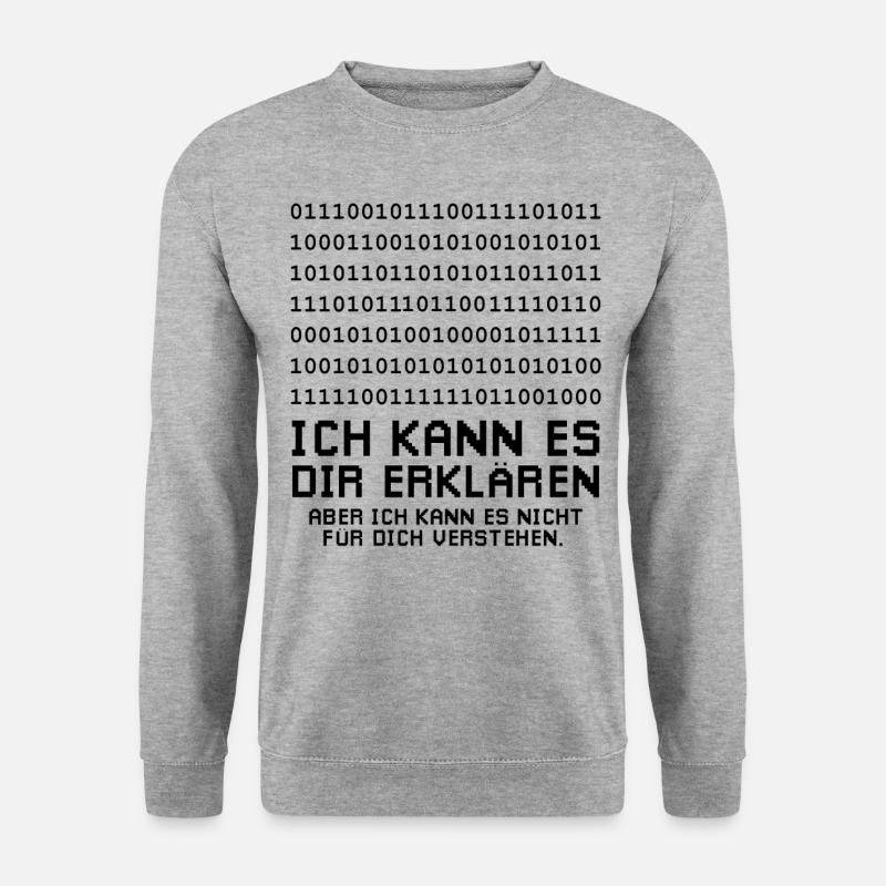 Programmierer Informatiker - Unisex Pullover - Weißgrau meliert