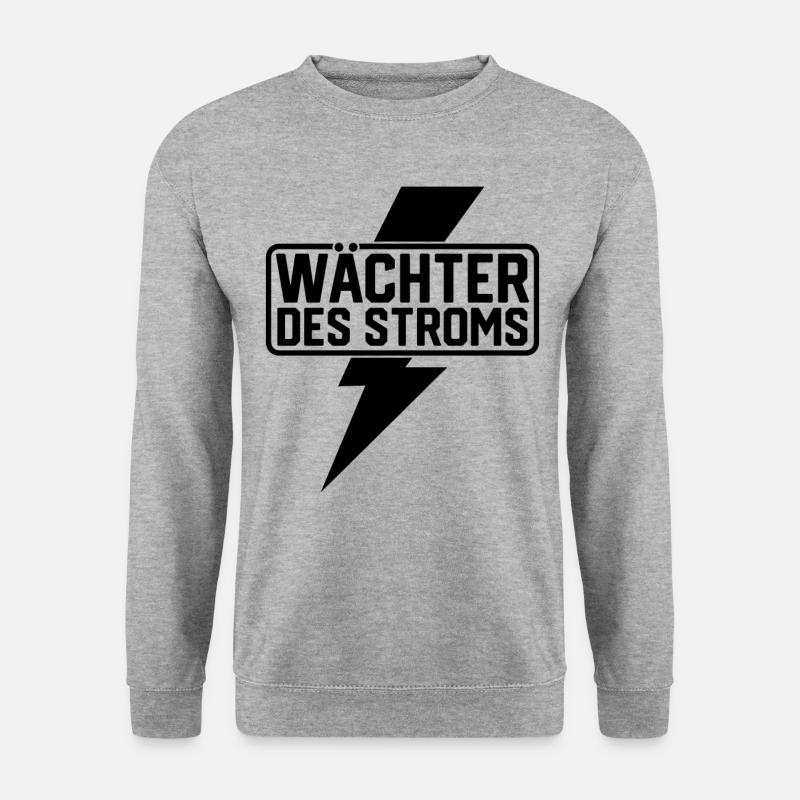 Wächter des Stroms - Unisex Pullover - Weißgrau meliert