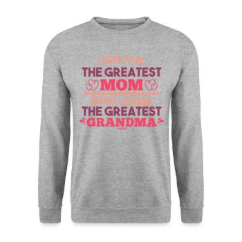 Grandma grandma gift - Unisex Sweatshirt - salt & pepper - Front - Alina (178cm) & Michal (187cm)