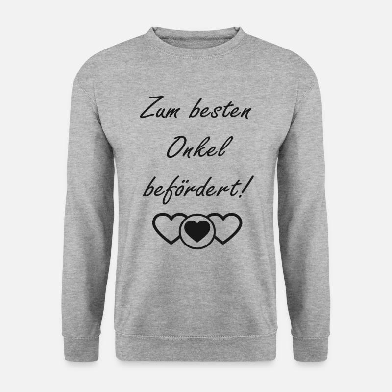 bester Onkel Spruch - Unisex Pullover - Weißgrau meliert