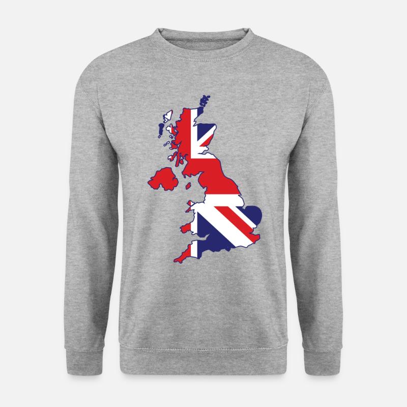 England - Unisex Pullover - Weißgrau meliert