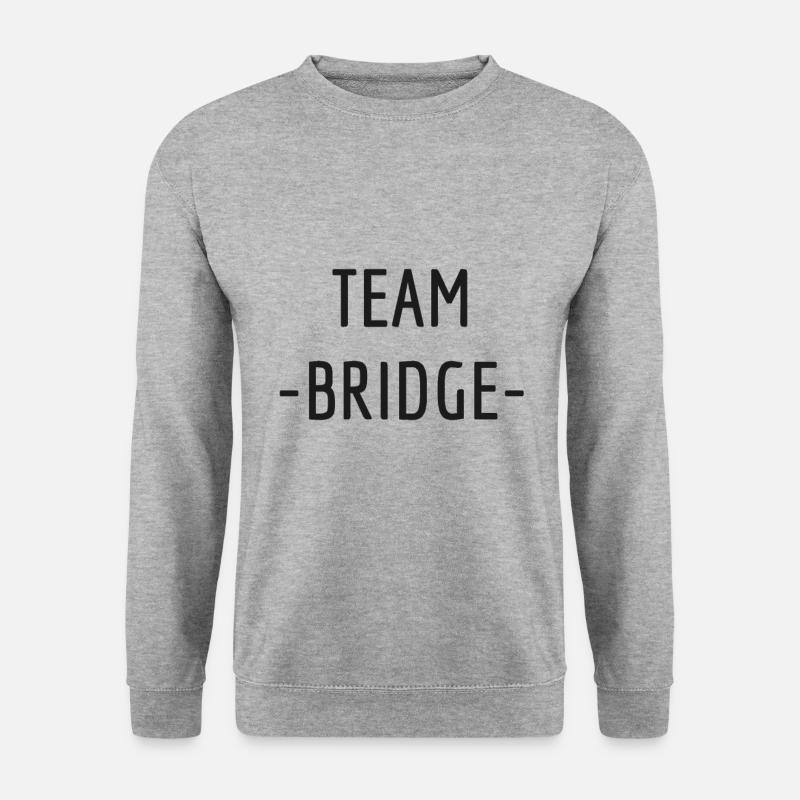 Team Bridge - Unisex Pullover - Weißgrau meliert