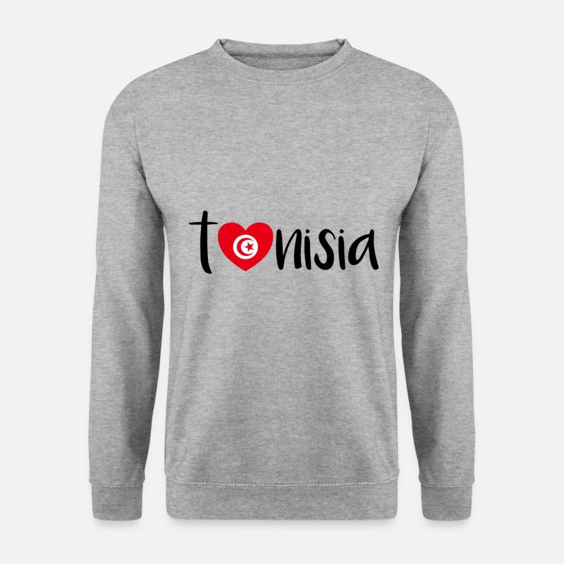 Lustiger Tunesischer Spruch über Tunesien Geschenk - Unisex Pullover - Weißgrau meliert