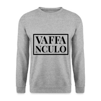 Lustiger italienischer Spruch über Italien - Unisex Pullover - Weißgrau meliert - Vorne - Alina (178cm) & Michal (187cm)