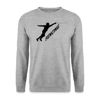 Fencing Fencing Fencer - Unisex Sweatshirt - salt & pepper - Front - Alina (178cm) & Michal (187cm)