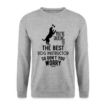 meilleur dresseur de chiens - Sweat-shirt Unisexe - gris chiné - Devant - Alina (178cm) & Michal (187cm)
