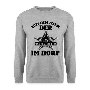 Polizist lustige Polizei Geschenk - Unisex Pullover - Weißgrau meliert - Vorne - Alina (178cm) & Michal (187cm)