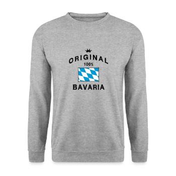Bavaria Bavaria original - Unisex Sweatshirt - salt & pepper - Front - Alina (178cm) & Michal (187cm)