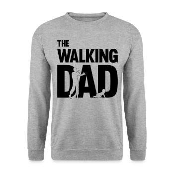 The Walking Dad Father-to-Be Papa Fête des pères Gesc - Sweat-shirt Unisexe - gris chiné - Devant - Alina (178cm) & Michal (187cm)