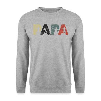 Archers Papa Archery Archery Fatherert - Unisex Sweatshirt - salt & pepper - Front - Alina (178cm) & Michal (187cm)