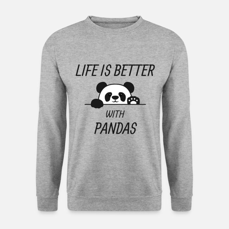 Pandas - Unisex Sweatshirt - salt & pepper