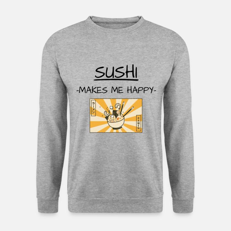 Sushi - Unisex Pullover - Weißgrau meliert