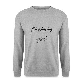 kickboxing girl - Unisex Pullover - Weißgrau meliert - Vorne - Alina (178cm) & Michal (187cm)