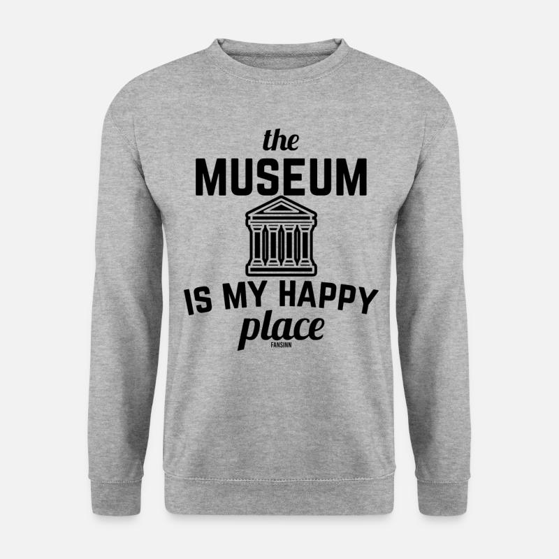Museum - Unisex Pullover - Weißgrau meliert