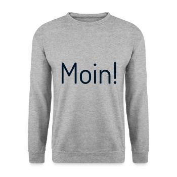 Moin - Unisex Pullover - Weißgrau meliert - Vorne - Alina (178cm) & Michal (187cm)