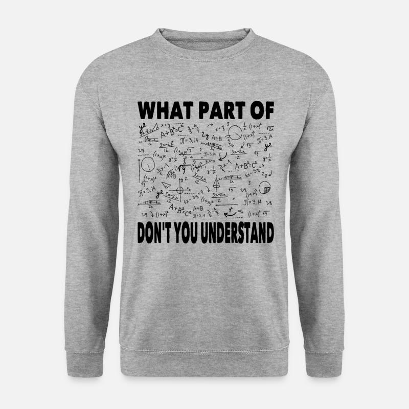 Mathe Rechnen Mathematik Mathematiker Geschenk - Unisex Pullover - Weißgrau meliert