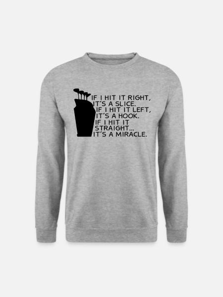 Lustiges Golf Sprüche Geschenk Golfen Golfer - Unisex Pullover - Weißgrau meliert