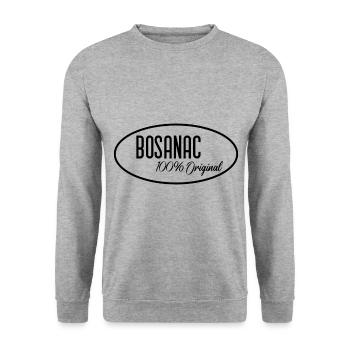 Bosnien Lustiger Bosna Spruch als Geschenk - Unisex Pullover - Weißgrau meliert - Vorne - Alina (178cm) & Michal (187cm)