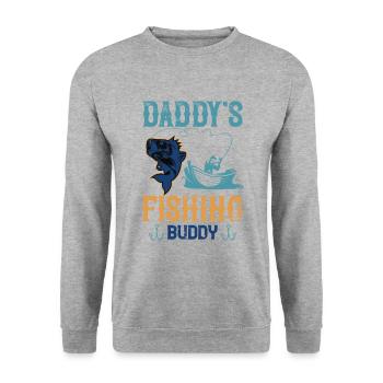 Anglers fish on the lake - Unisex Sweatshirt - salt & pepper - Front - Alina (178cm) & Michal (187cm)