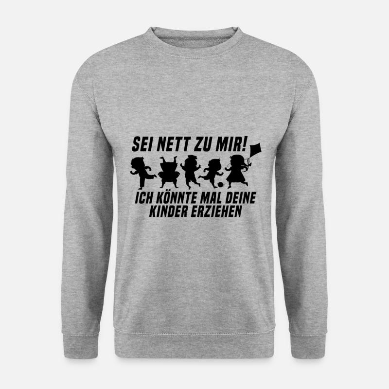 Kindergärtner im Einsatz - Unisex Pullover - Weißgrau meliert