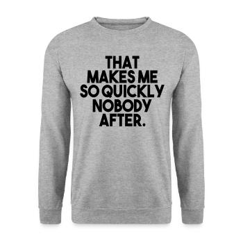 Denglisch proverbs proverb gift - Unisex Sweatshirt - salt & pepper - Front - Alina (178cm) & Michal (187cm)