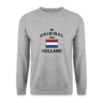 Drapeau hollandais drapeau drapeau - Sweat-shirt Unisexe - gris chiné - Devant - Alina (178cm) & Michal (187cm)