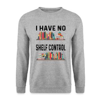 Books library bookworm - Unisex Sweatshirt - salt & pepper - Front - Alina (178cm) & Michal (187cm)