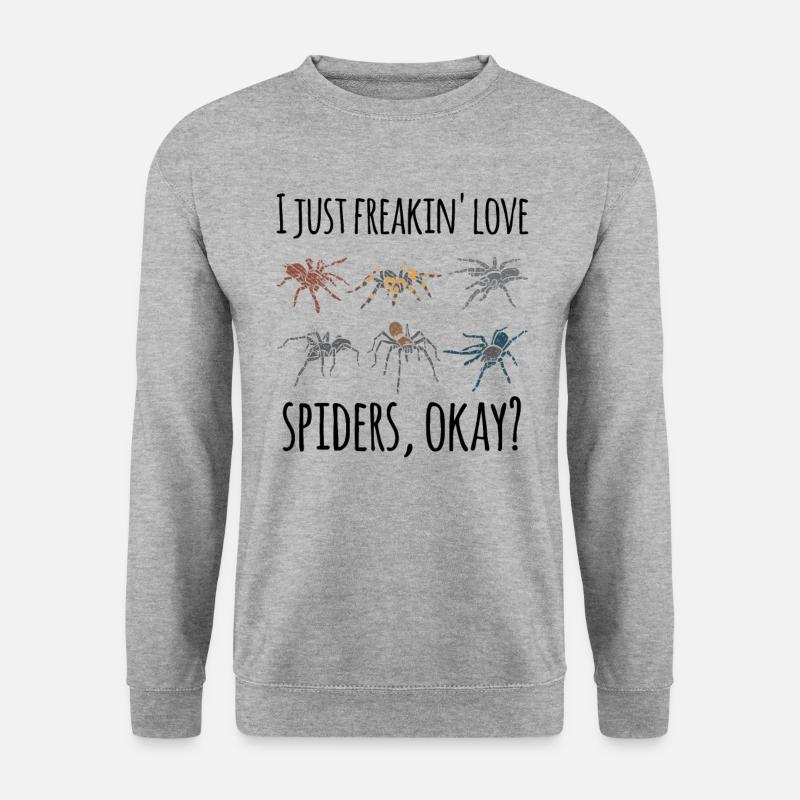 Araignée aime dire élevage d'araignées - Sweat-shirt Unisexe - gris chiné
