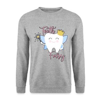 La petite souris - Sweat-shirt Unisexe - gris chiné - Devant - Alina (178cm) & Michal (187cm)