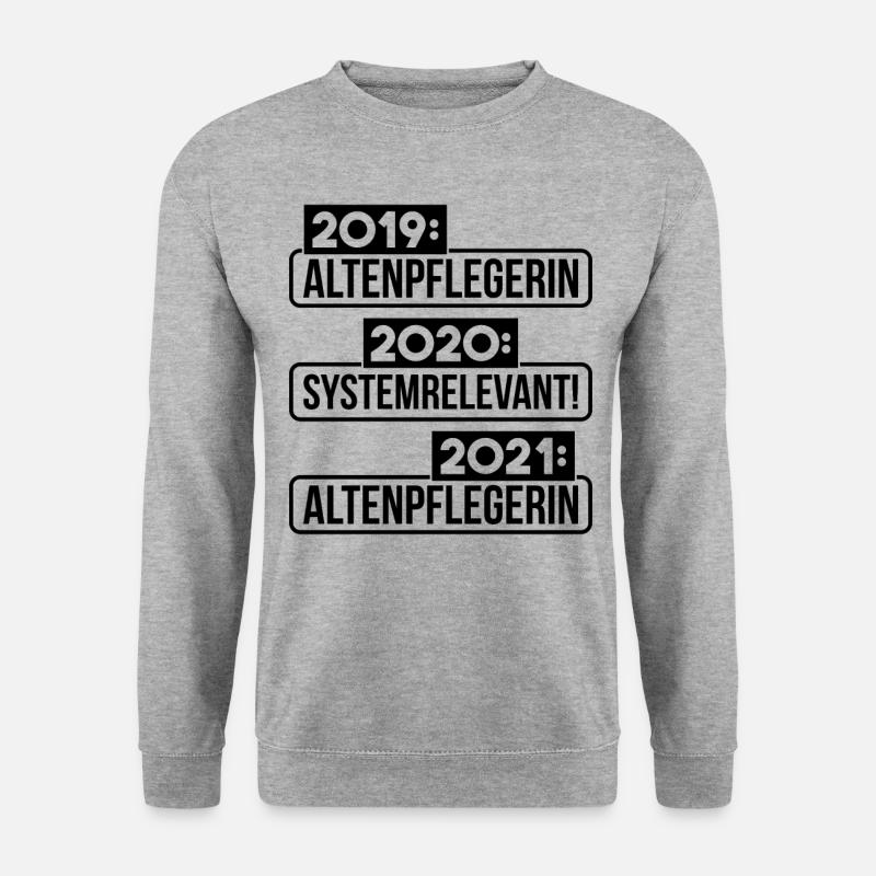 Altenpflegerin 2020 SYSTEMRELEVANT - Unisex Pullover - Weißgrau meliert
