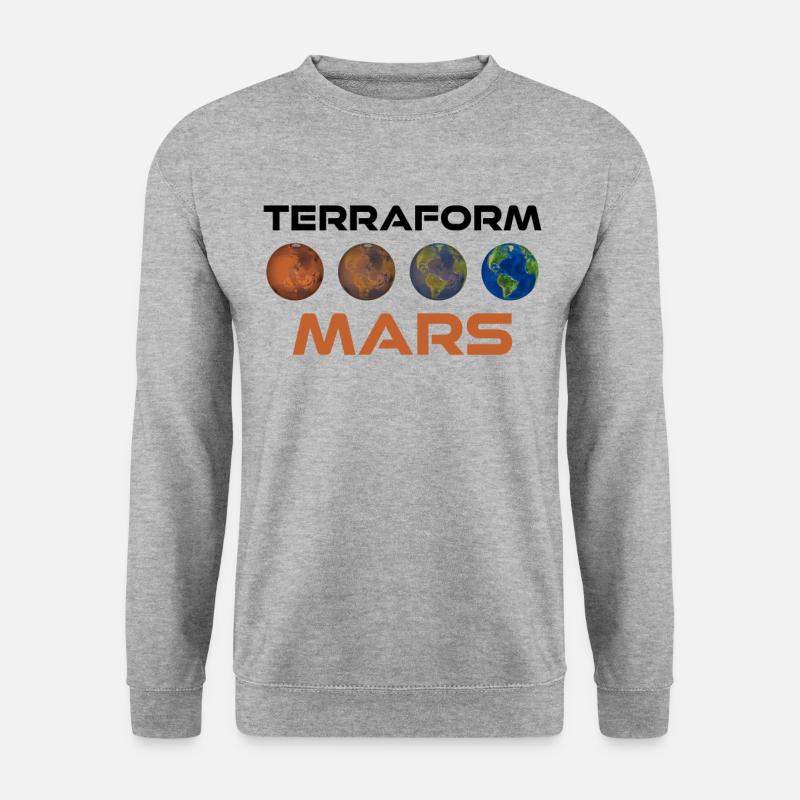 Terraform Mars - Unisex Pullover - Weißgrau meliert